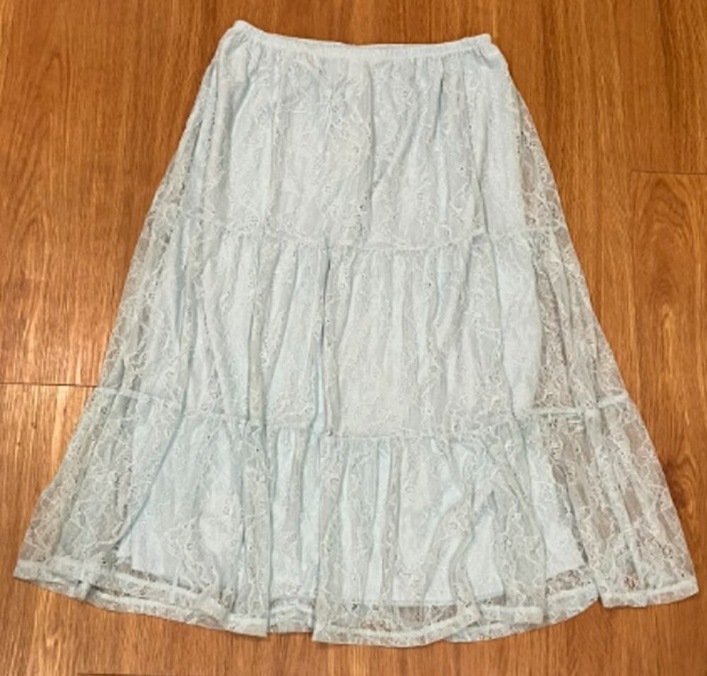 Self Esteem Women’s Juniors' Lace Tiered PullOn Midi Skirt S